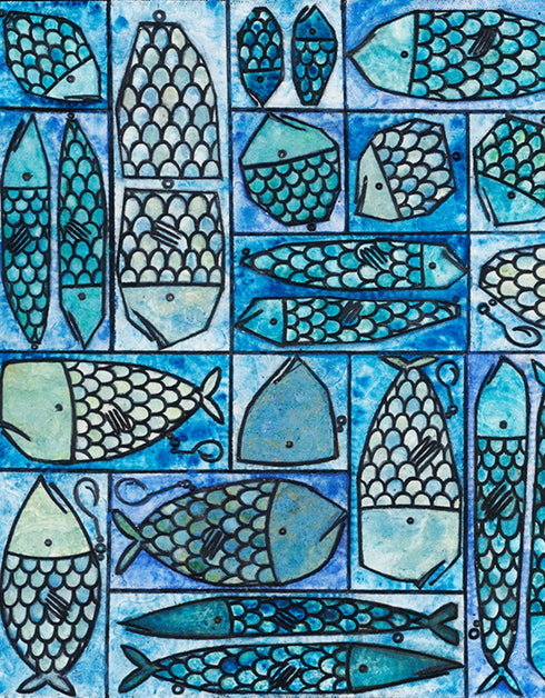 Sardine Tackle Box | Framed Giclee Print on Canvas